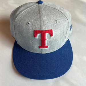 Texans Baseball New Era Fitted 7.5. Gray/Blue/Red. Like new.